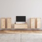 Mobili Porta TV 5 pz in Legno Massello di Pino Mobili Porta TV 5 pz in Legno Massello di Pino