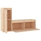 Mobili Porta TV 2 pz in Legno Massello di Pino Mobili Porta TV 2 pz in Legno Massello di Pino
