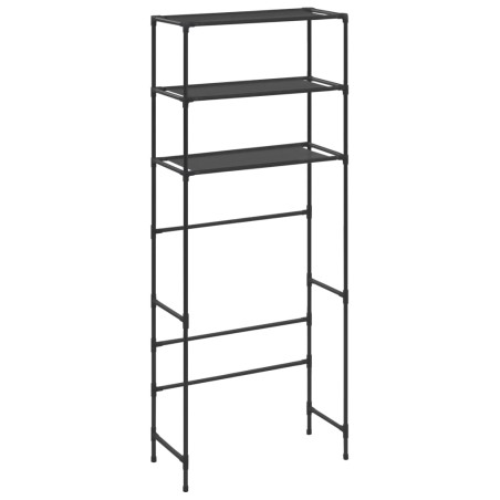 vidaXL Scaffale per Lavatrice con 3 Ripiani Nero 69x28x169 cm