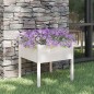 Fioriera da Giardino Bianca 70x70x70 cm Legno Massello di Pino Fioriera da Giardino Bianca 70x70x70 cm Legno Massello di Pino