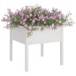 Fioriera da Giardino Bianca 70x70x70 cm Legno Massello di Pino Fioriera da Giardino Bianca 70x70x70 cm Legno Massello di Pino
