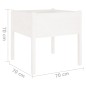 Fioriera da Giardino Bianca 70x70x70 cm Legno Massello di Pino Fioriera da Giardino Bianca 70x70x70 cm Legno Massello di Pino