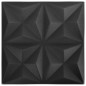 Pannelli Murali 3D 12 pz 50x50 cm Neri Origami 3 m² Pannelli Murali 3D 12 pz 50x50 cm Neri Origami 3 m²
