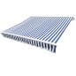 Tendone Parasole in Tela Blu e Bianco 450x300 cm Tendone Parasole in Tela Blu e Bianco 450x300 cm