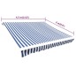 Tendone Parasole in Tela Blu e Bianco 450x300 cm Tendone Parasole in Tela Blu e Bianco 450x300 cm
