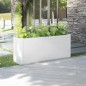 Fioriera da Giardino Bianca 150x50x70 cm in Legno di Pino Fioriera da Giardino Bianca 150x50x70 cm in Legno di Pino