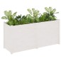 Fioriera da Giardino Bianca 150x50x70 cm in Legno di Pino Fioriera da Giardino Bianca 150x50x70 cm in Legno di Pino