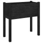 Fioriere da Giardino 2 pz Nere 70x31x70 cm in Legno di Pino Fioriere da Giardino 2 pz Nere 70x31x70 cm in Legno di Pino
