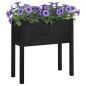 Fioriere da Giardino 2 pz Nere 70x31x70 cm in Legno di Pino Fioriere da Giardino 2 pz Nere 70x31x70 cm in Legno di Pino