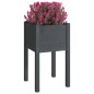 Fioriere da Giardino 2 pz Grigie 40x40x70 cm in Legno di Pino Fioriere da Giardino 2 pz Grigie 40x40x70 cm in Legno di Pino