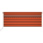 vidaXL Tenda Sole Retrattile Manuale Parasole LED 4x3m Arancio Marrone vidaXL Tenda Sole Retrattile Manuale Parasole LED 4x3m Arancio Marrone