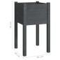 Fioriere da Giardino 2 pz Grigie 40x40x70 cm in Legno di Pino Fioriere da Giardino 2 pz Grigie 40x40x70 cm in Legno di Pino