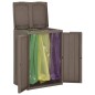 Pattumiera a 2 Ante Marrone 65 x 45 x 88 cm in PP Pattumiera a 2 Ante Marrone 65 x 45 x 88 cm in PP