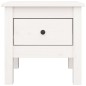 Tavolino Bianco 40x40x39 cm Legno Massello di Pino Tavolino Bianco 40x40x39 cm Legno Massello di Pino