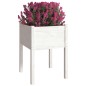 vidaXL Fioriera da Giardino Bianca 50x50x70 cm Legno Massello di Pino vidaXL Fioriera da Giardino Bianca 50x50x70 cm Legno Massello di Pino