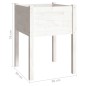 vidaXL Fioriera da Giardino Bianca 50x50x70 cm Legno Massello di Pino vidaXL Fioriera da Giardino Bianca 50x50x70 cm Legno Massello di Pino
