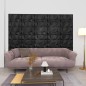 Pannelli Murali 3D 24 pz 50x50 cm Neri a Diamante 6 m² Pannelli Murali 3D 24 pz 50x50 cm Neri a Diamante 6 m²