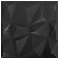 Pannelli Murali 3D 24 pz 50x50 cm Neri a Diamante 6 m² Pannelli Murali 3D 24 pz 50x50 cm Neri a Diamante 6 m²
