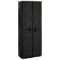 Scarpiera Nera 60x30x166 cm in Tessuto