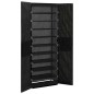 Scarpiera Nera 60x30x166 cm in Tessuto