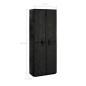 Scarpiera Nera 60x30x166 cm in Tessuto