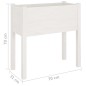 Fioriera da Giardino Bianca 70x31x70 cm Legno Massello di Pino Fioriera da Giardino Bianca 70x31x70 cm Legno Massello di Pino