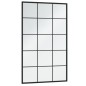 vidaXL Specchio a Parete Nero 100x60 cm in Metallo vidaXL Specchio a Parete Nero 100x60 cm in Metallo
