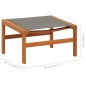 Sedia da Giardino con Pouf Grigia Eucalipto e Textilene Sedia da Giardino con Pouf Grigia Eucalipto e Textilene