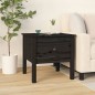 Tavolino Nero 50x50x49 cm Legno Massello di Pino Tavolino Nero 50x50x49 cm Legno Massello di Pino