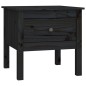 Tavolino Nero 50x50x49 cm Legno Massello di Pino Tavolino Nero 50x50x49 cm Legno Massello di Pino