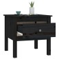 Tavolino Nero 50x50x49 cm Legno Massello di Pino Tavolino Nero 50x50x49 cm Legno Massello di Pino