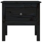 Tavolino Nero 50x50x49 cm Legno Massello di Pino Tavolino Nero 50x50x49 cm Legno Massello di Pino