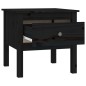 Tavolino Nero 50x50x49 cm Legno Massello di Pino Tavolino Nero 50x50x49 cm Legno Massello di Pino