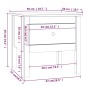 Tavolino Nero 50x50x49 cm Legno Massello di Pino Tavolino Nero 50x50x49 cm Legno Massello di Pino