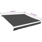 Tendone Parasole in Tela Antracite 300x250 cm Tendone Parasole in Tela Antracite 300x250 cm