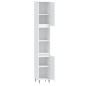 Armadietto da Bagno Bianco 30x30x190 cm in Legno Multistrato Armadietto da Bagno Bianco 30x30x190 cm in Legno Multistrato