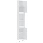 Armadietto Bagno Bianco Lucido 30x30x190cm in Legno Multistrato Armadietto Bagno Bianco Lucido 30x30x190cm in Legno Multistrato