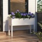 Fioriera da Giardino Bianca 110x31x70 cm Legno Massello di Pino Fioriera da Giardino Bianca 110x31x70 cm Legno Massello di Pino