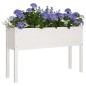 Fioriera da Giardino Bianca 110x31x70 cm Legno Massello di Pino Fioriera da Giardino Bianca 110x31x70 cm Legno Massello di Pino