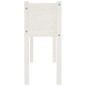 Fioriera da Giardino Bianca 110x31x70 cm Legno Massello di Pino Fioriera da Giardino Bianca 110x31x70 cm Legno Massello di Pino