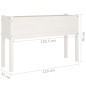 Fioriera da Giardino Bianca 110x31x70 cm Legno Massello di Pino Fioriera da Giardino Bianca 110x31x70 cm Legno Massello di Pino