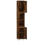 Armadietto Bagno Rovere Fumo 30x30x190 cm in Legno Multistrato Armadietto Bagno Rovere Fumo 30x30x190 cm in Legno Multistrato