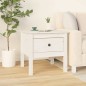 Tavolino Bianco 50x50x49 cm Legno Massello di Pino Tavolino Bianco 50x50x49 cm Legno Massello di Pino