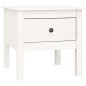 Tavolino Bianco 50x50x49 cm Legno Massello di Pino Tavolino Bianco 50x50x49 cm Legno Massello di Pino