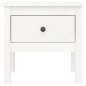 Tavolino Bianco 50x50x49 cm Legno Massello di Pino Tavolino Bianco 50x50x49 cm Legno Massello di Pino