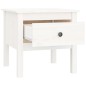 Tavolino Bianco 50x50x49 cm Legno Massello di Pino Tavolino Bianco 50x50x49 cm Legno Massello di Pino