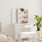 vidaXL Toeletta con Specchio Bianco lucido 74,5x40x141 cm vidaXL Toeletta con Specchio Bianco lucido 74,5x40x141 cm
