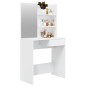 vidaXL Toeletta con Specchio Bianco lucido 74,5x40x141 cm vidaXL Toeletta con Specchio Bianco lucido 74,5x40x141 cm