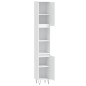 Armadietto da Bagno Bianco 30x30x190 cm in Legno Multistrato Armadietto da Bagno Bianco 30x30x190 cm in Legno Multistrato