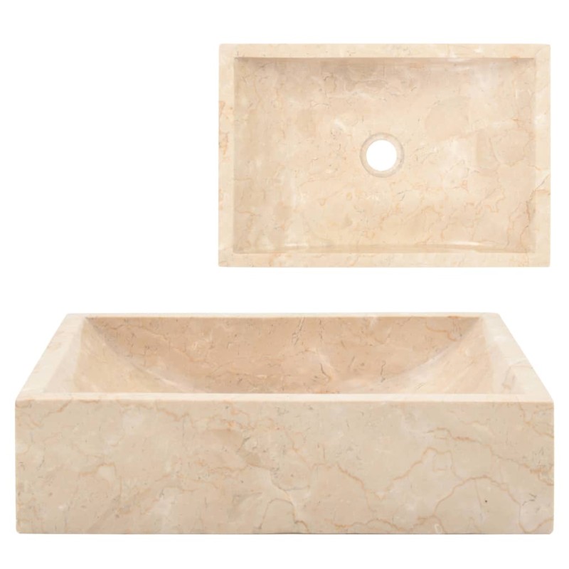 Lavello 45x30x12 cm Marmo Lucido Crema Lavello 45x30x12 cm Marmo Lucido Crema